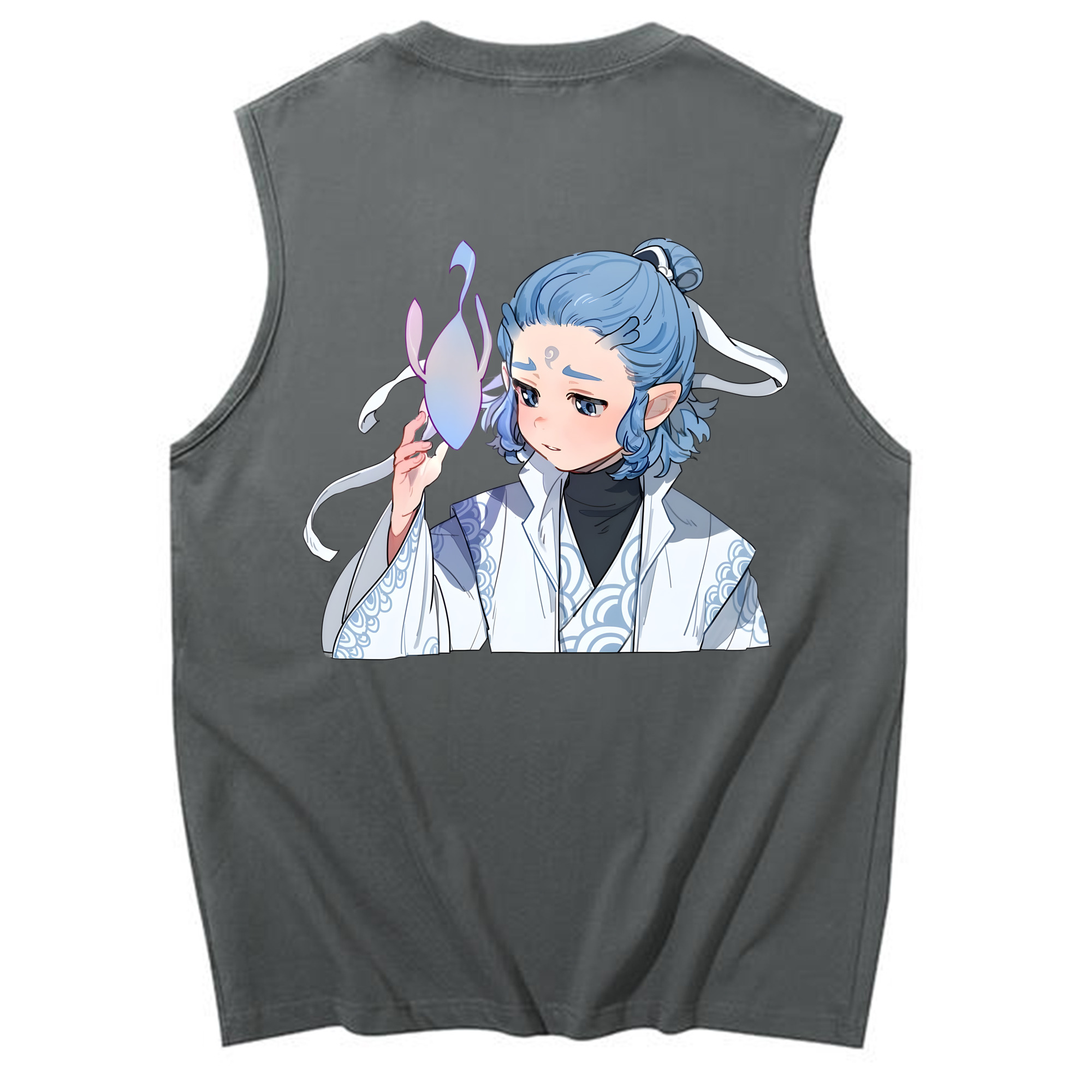 （画像用） Ne Zha 2 ナタ 魔童の大暴れ コットン100％タンクトップ（背面プリント）